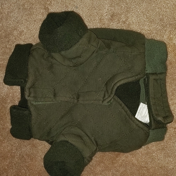 ❤️ Army Green Quilted Dog Coat Small - Picture 1 of 6